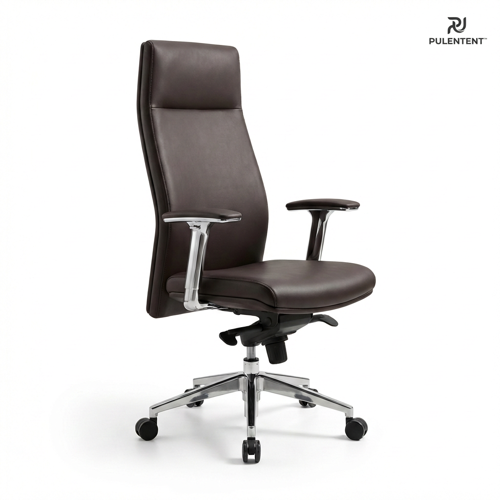 Executive Wood-Frame Office Chair