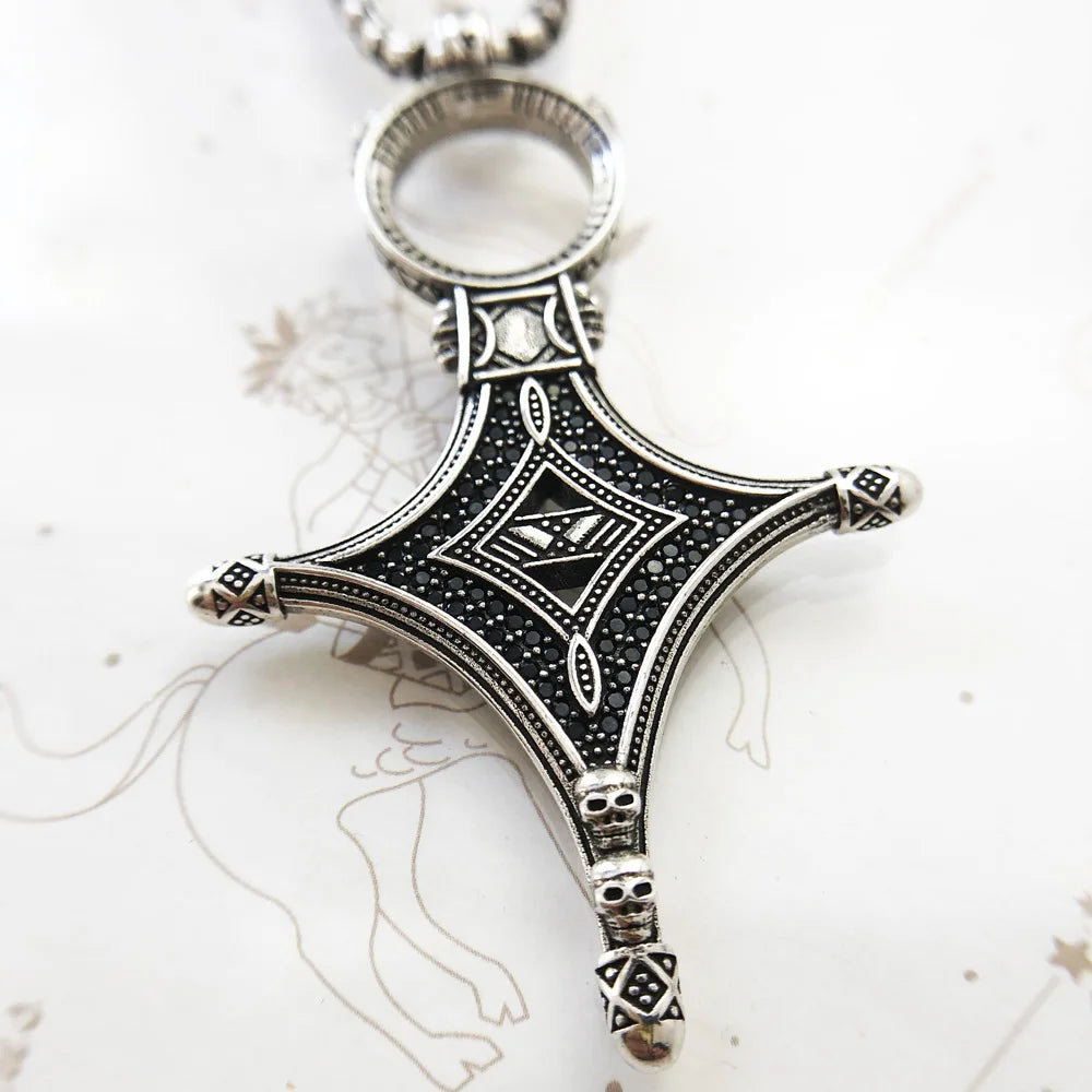 Ethno Cross Necklace Brand New Strand Fine Jewelry Europe Traditional Rebel 925 Sterling Silver Gift For Men Women