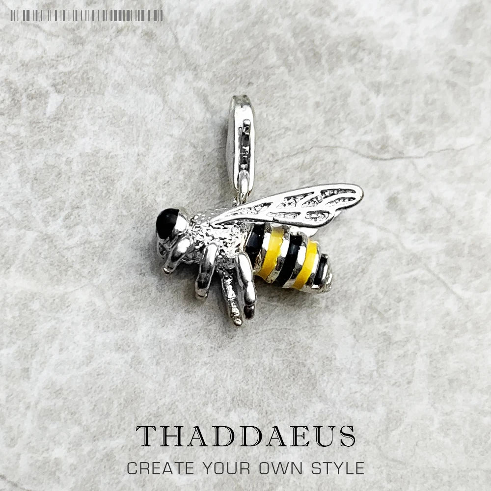 Real 925 Sterling Silver Fashion Jewelry Lovely Honey Bee Pendant Charm For Women Drop Shipping Wholesale