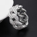 Moonso Trendy Silver Color Eternity Band Ring For Women Anniversary Gift Jewelry Bulk Sell R6369