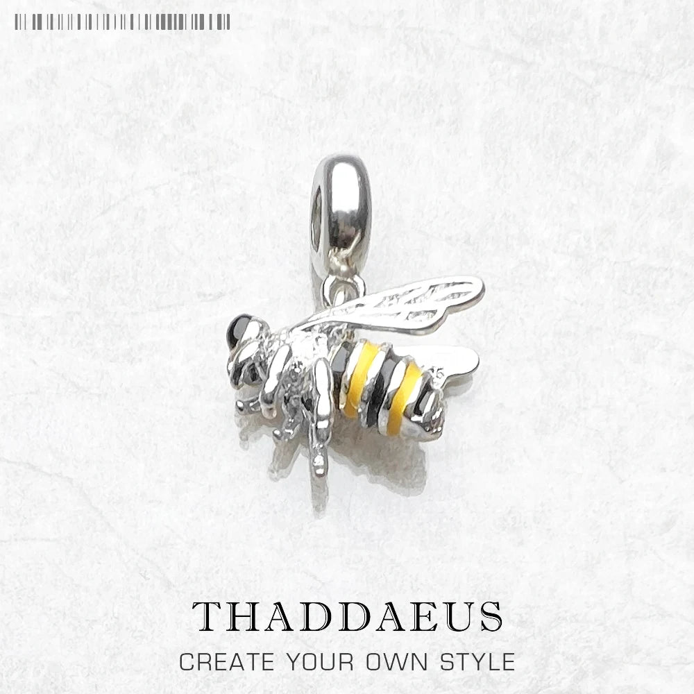 Real 925 Sterling Silver Fashion Jewelry Lovely Honey Bee Pendant Charm For Women Drop Shipping Wholesale