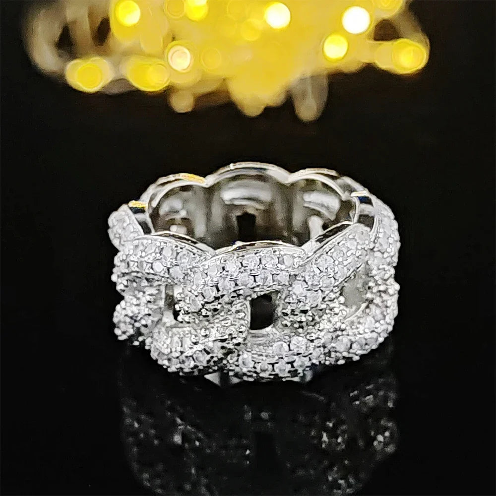 Moonso Trendy Silver Color Eternity Band Ring For Women Anniversary Gift Jewelry Bulk Sell R6369