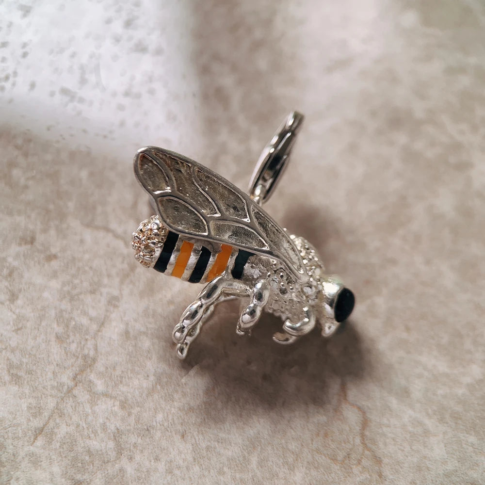 Real 925 Sterling Silver Fashion Jewelry Lovely Honey Bee Pendant Charm For Women Drop Shipping Wholesale