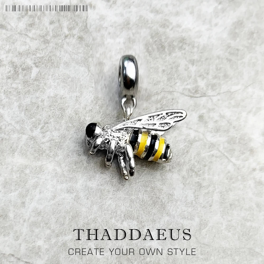 Real 925 Sterling Silver Fashion Jewelry Lovely Honey Bee Pendant Charm For Women Drop Shipping Wholesale